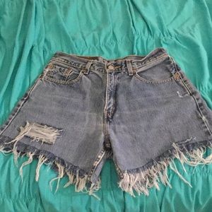 Levi’s thrifted jean shorts